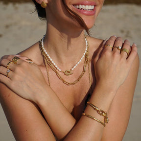 Bracelete Concha Hana Banhado em Ouro 18K - Murano Joias