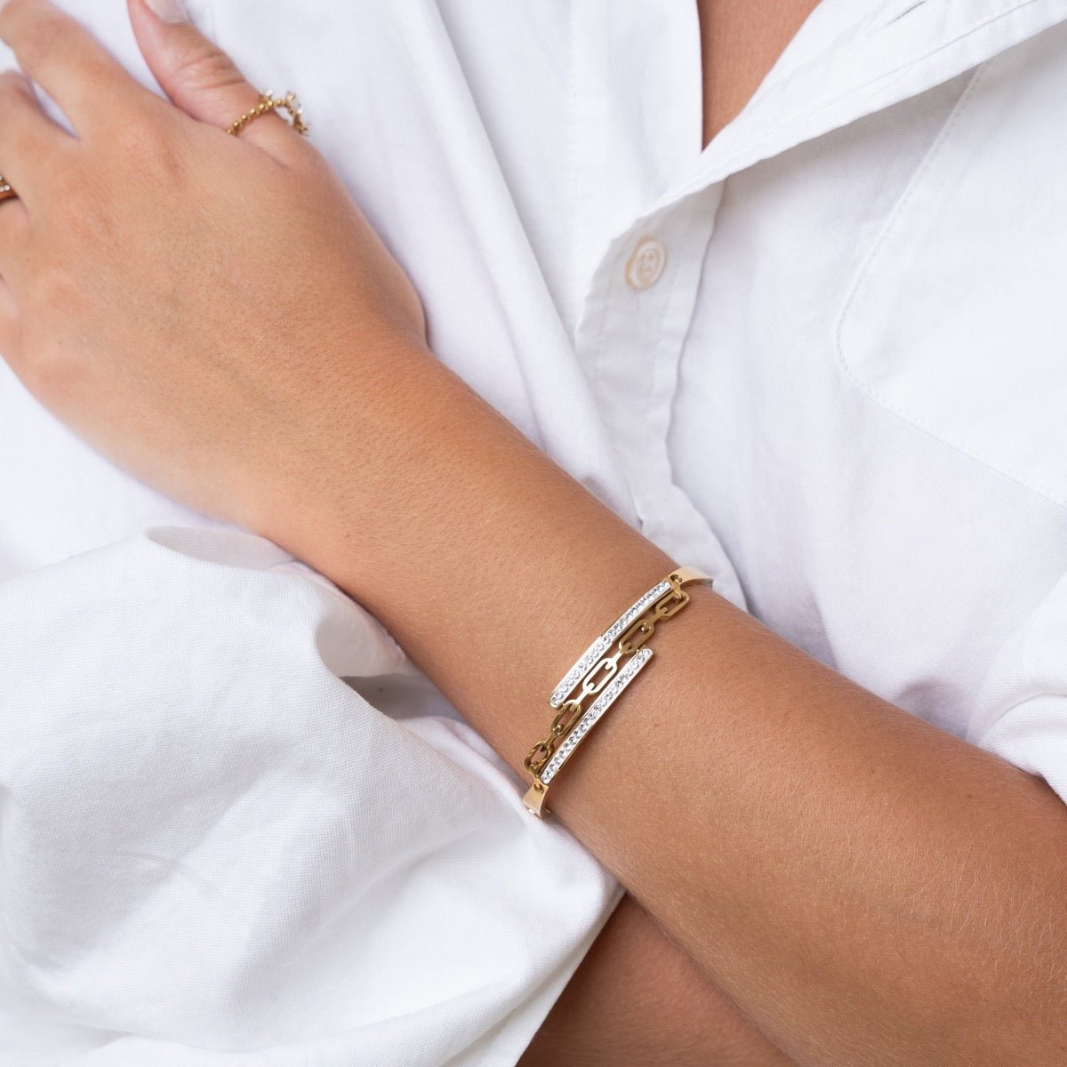 Bracelete Donatela Banhado em Ouro 18K - Murano Joias