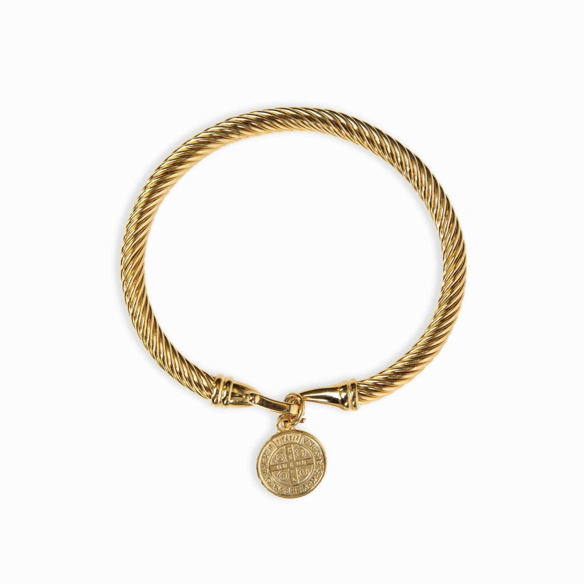 Bracelete Pingente São Bento Banhado em Ouro 18K - Murano Joias